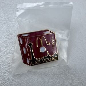 RARE - Vintage 1990's McDonald's Las Vegas Dice Enamel Pin
